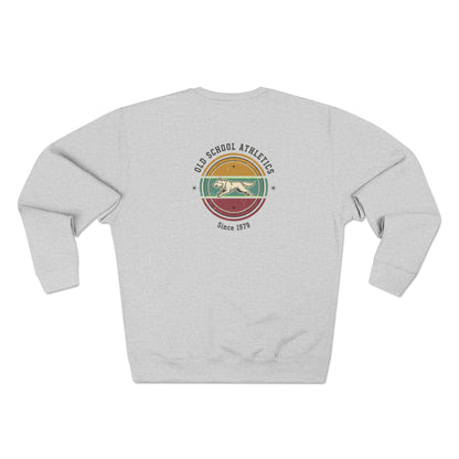 Vintage Surf Crewneck Sweatshirt — "Old School Athletics" Graphic