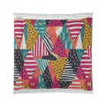 Geometric Colorblock Comforter — Bold Abstract Triangle Pattern