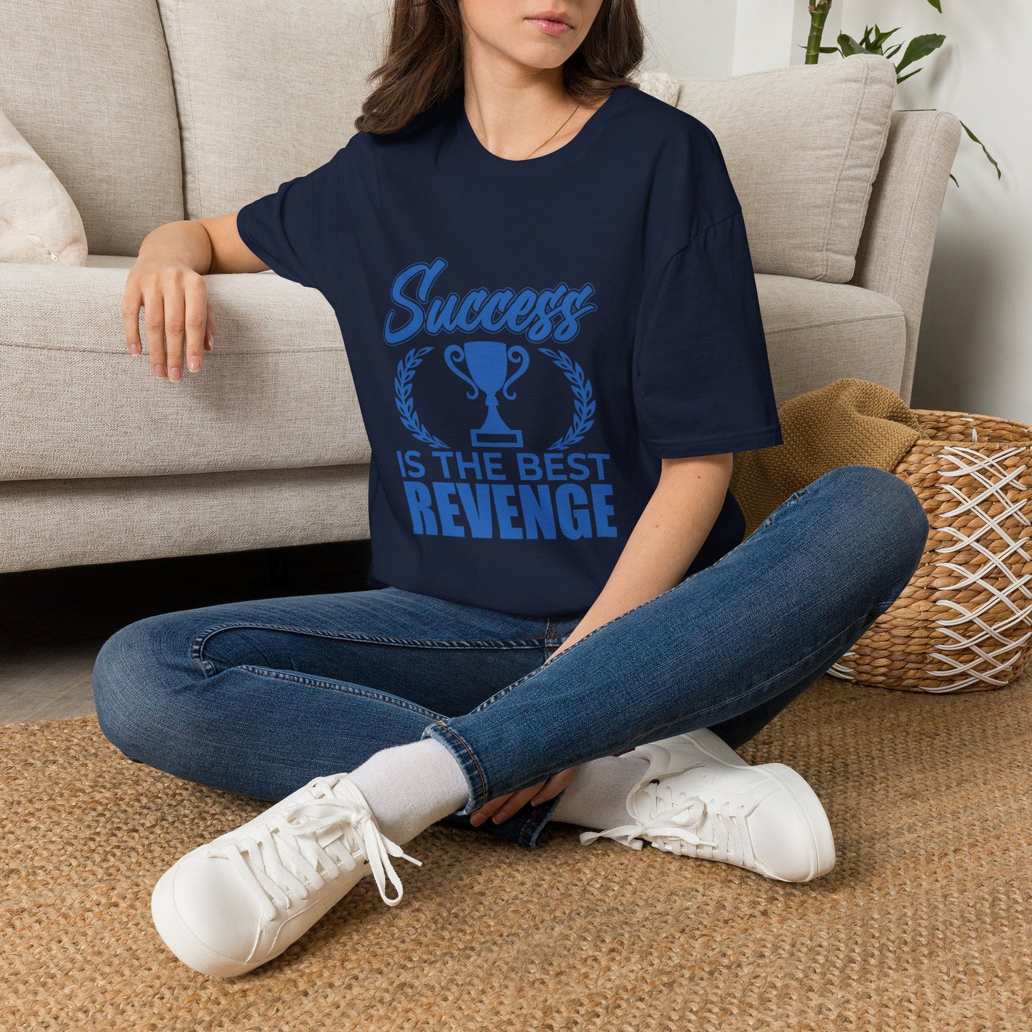 T-Shirt — "Success Is The Best Revenge" Motivational Trophy Tee - Merit Sell