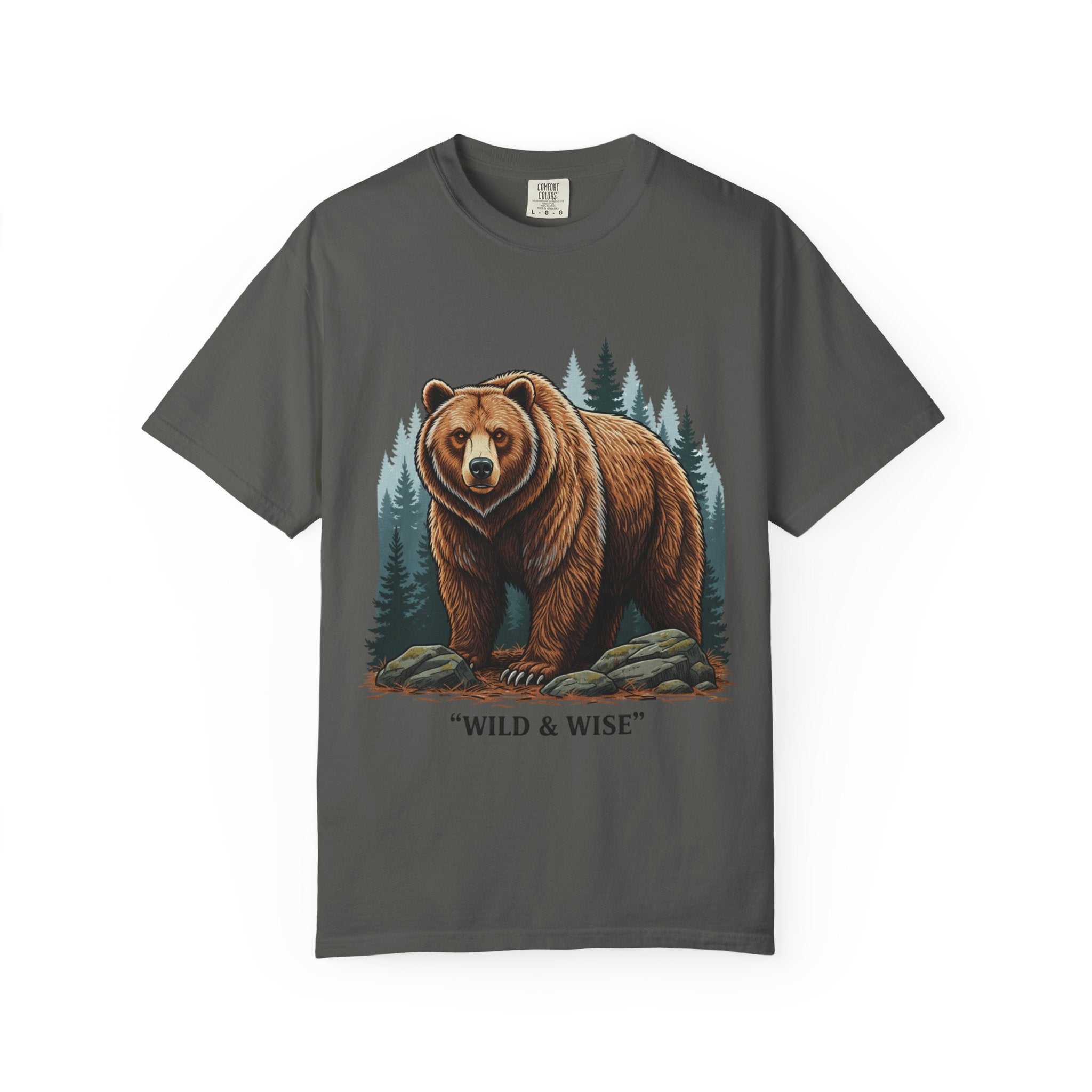 Bear Graphic T-Shirt — "Wild & Wise" Forest Adventure Tee