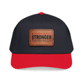 Mid Profile Baseball Cap with Leather Patch (Rectangle)