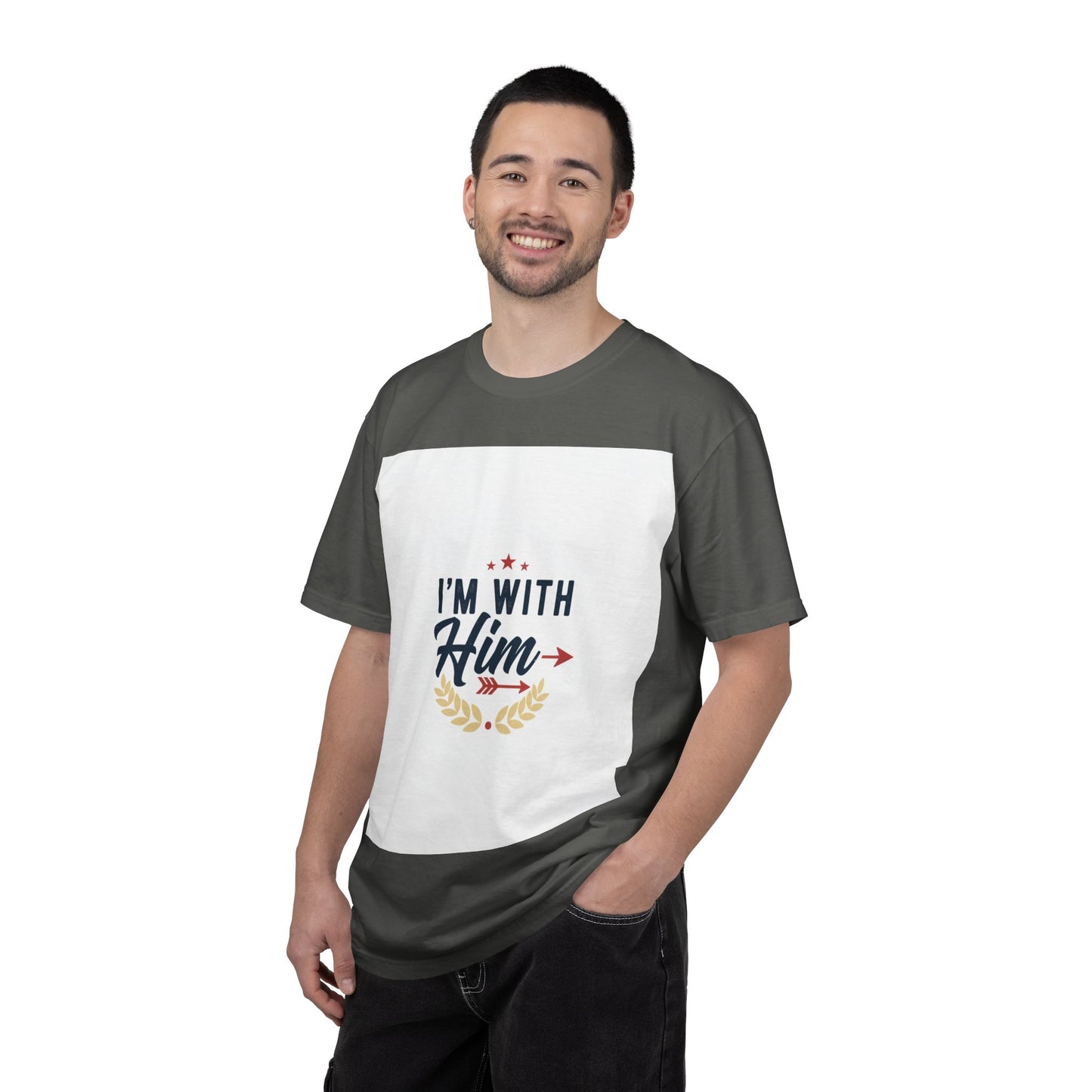 I'm With Him T-Shirt — Patriotic Couple Arrow Graphic Tee