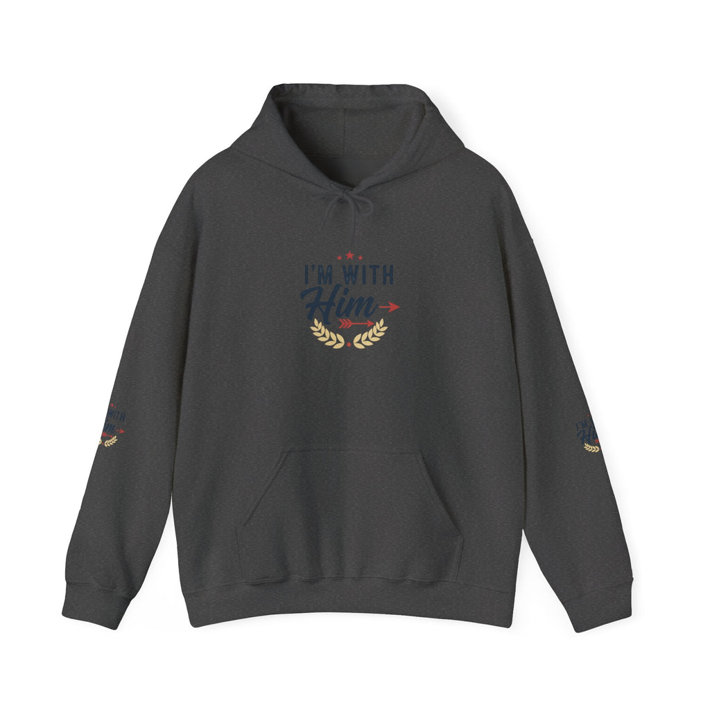 I'm With Him Hoodie — Couples Arrow Design
