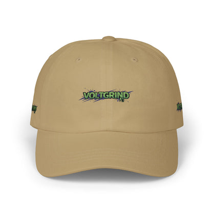 Dad Cap — Green Grunge 'Voltgrip' Embroidered Baseball Hat