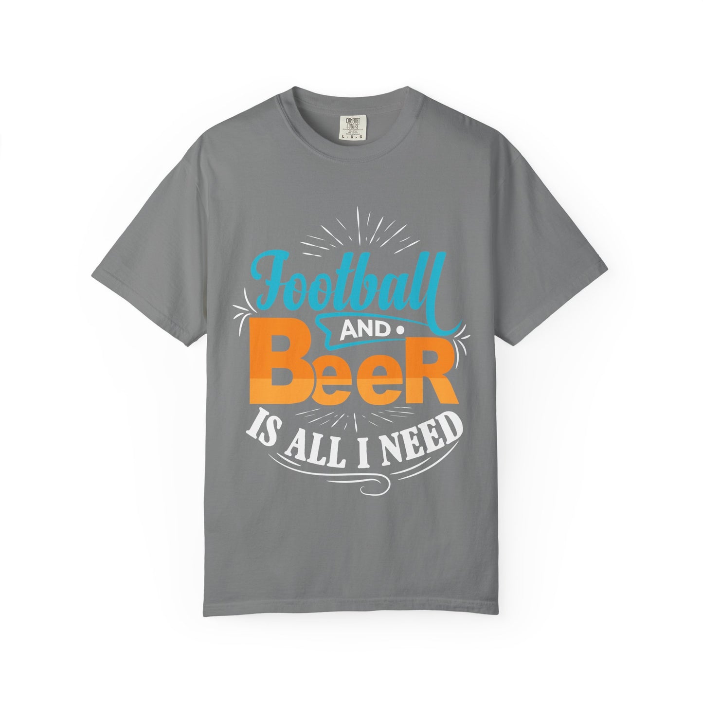 Football and Beer T-Shirt – "Football and Beer Is All I Need" Graphic Tee - Merit Sell