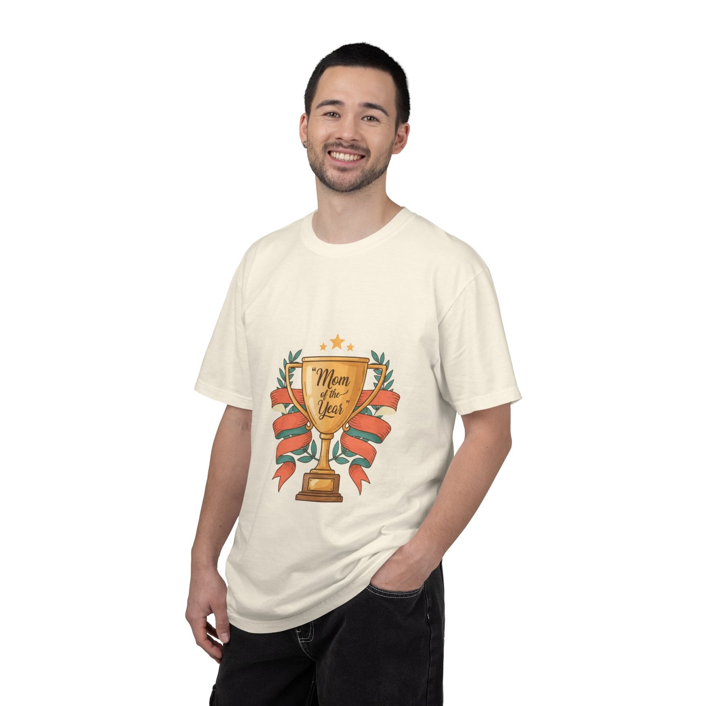 Mom of the Year T-Shirt — Trophy Design Mother's Day Tee