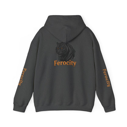 Ferocity Panther Hoodie — Black Big Cat Graphic Hooded Sweatshirt