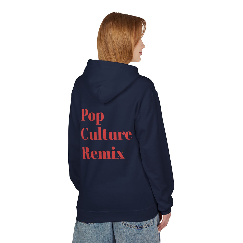 Pop Culture Remix Hoodie - Retro Neon Graphic Pullover