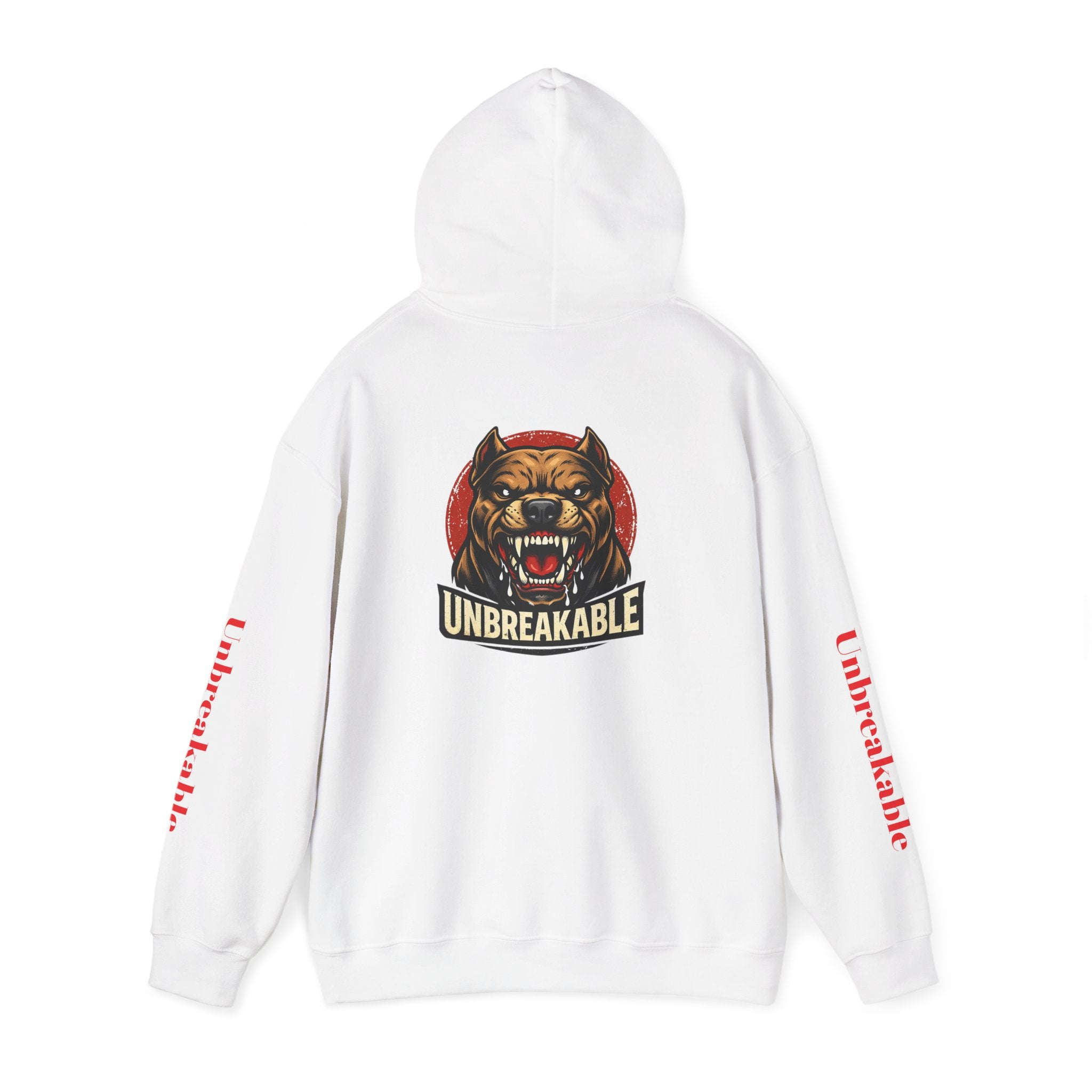 Unbreakable Dog Hoodie — Graphic Pullover with Roaring Dog Design