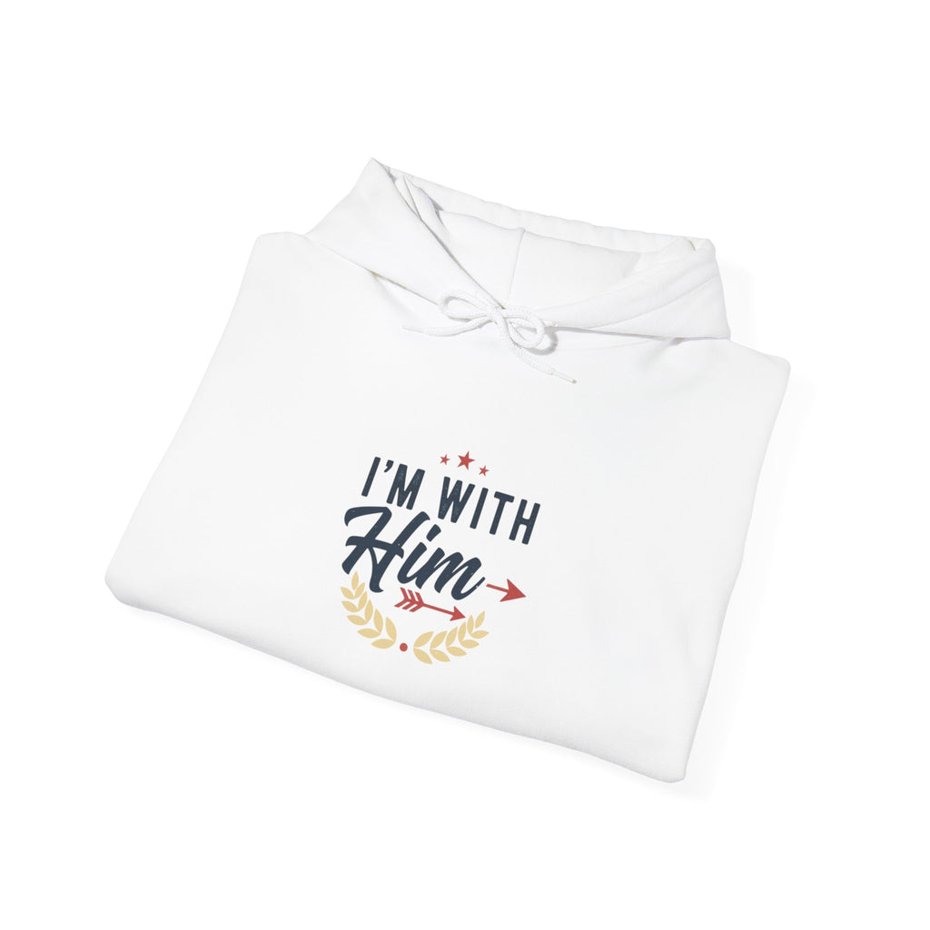 I'm With Him Hoodie — Couples Arrow Design