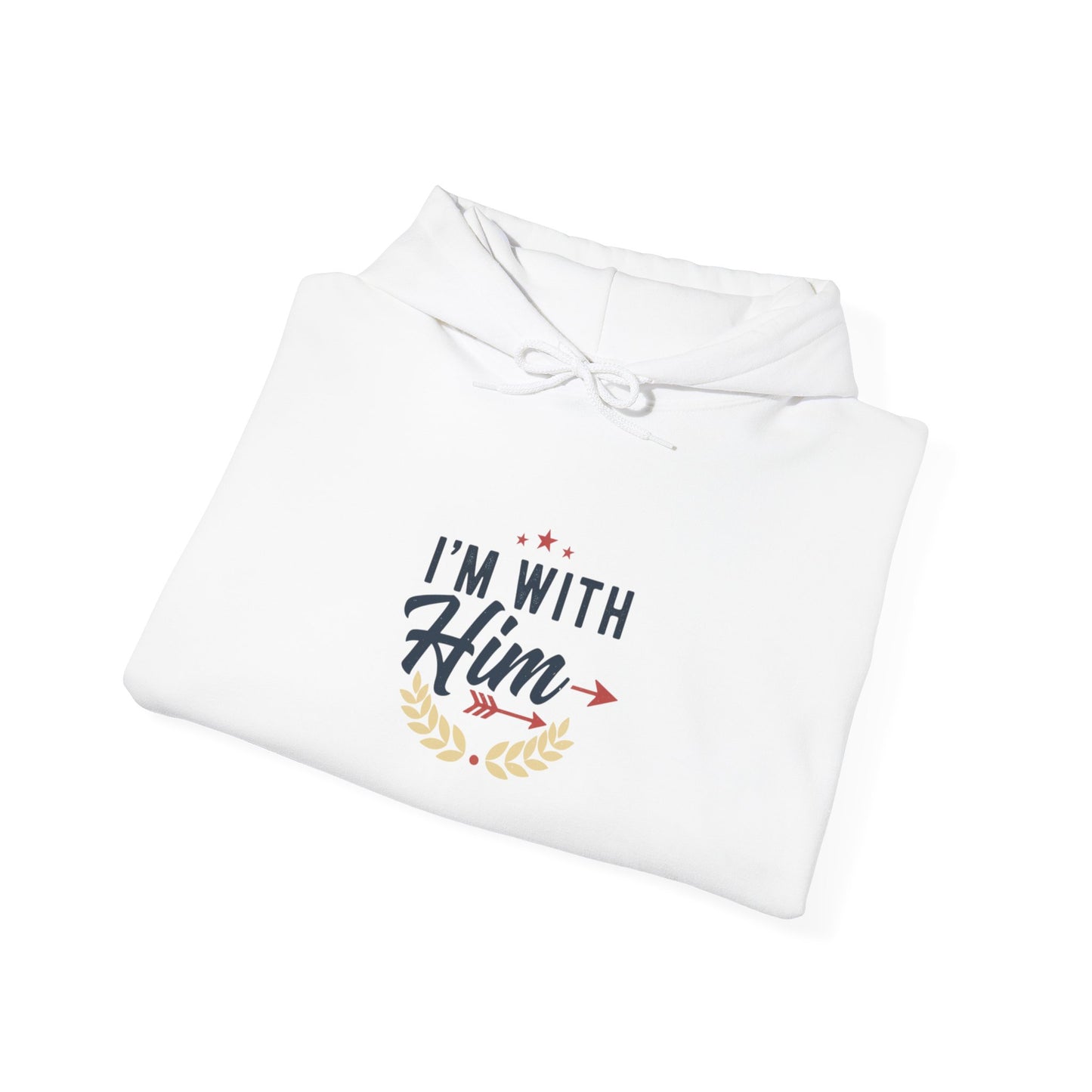 I'm With Him Hoodie — Couples Arrow Design