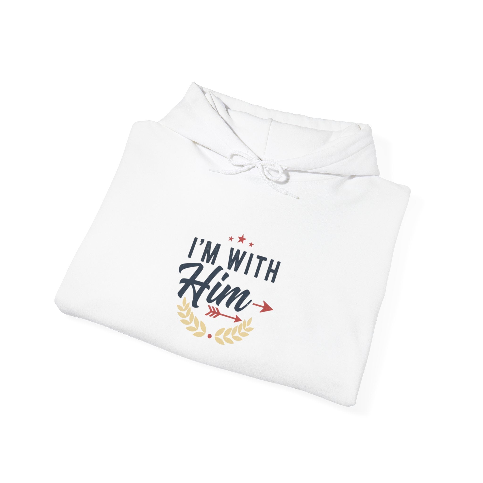 I'm With Him Hoodie — Couples Arrow Design