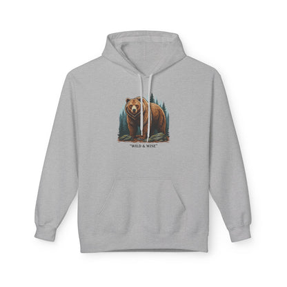 Bear Hoodie — "Wild & Wise" Forest Graphic Pullover