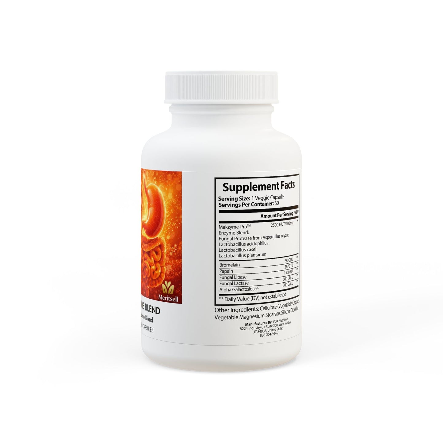 Digestive Enzyme Blend Supplement (60 Capsules)