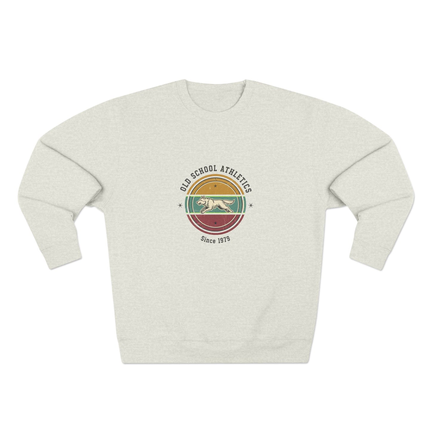 Vintage Surf Crewneck Sweatshirt — "Old School Athletics" Graphic