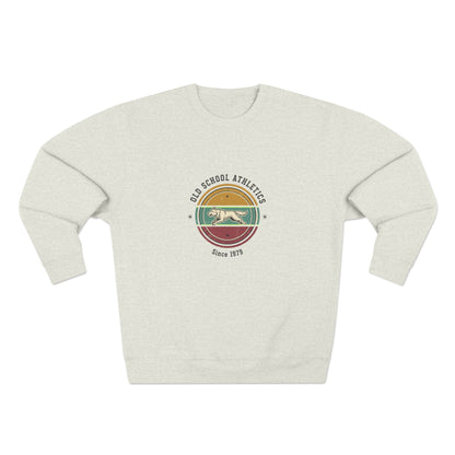 Vintage Surf Crewneck Sweatshirt — "Old School Athletics" Graphic