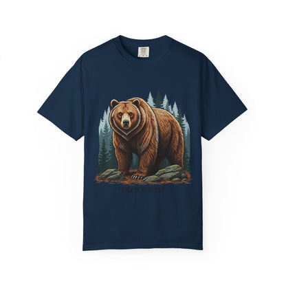 Bear Graphic T-Shirt — "Wild & Wise" Forest Adventure Tee
