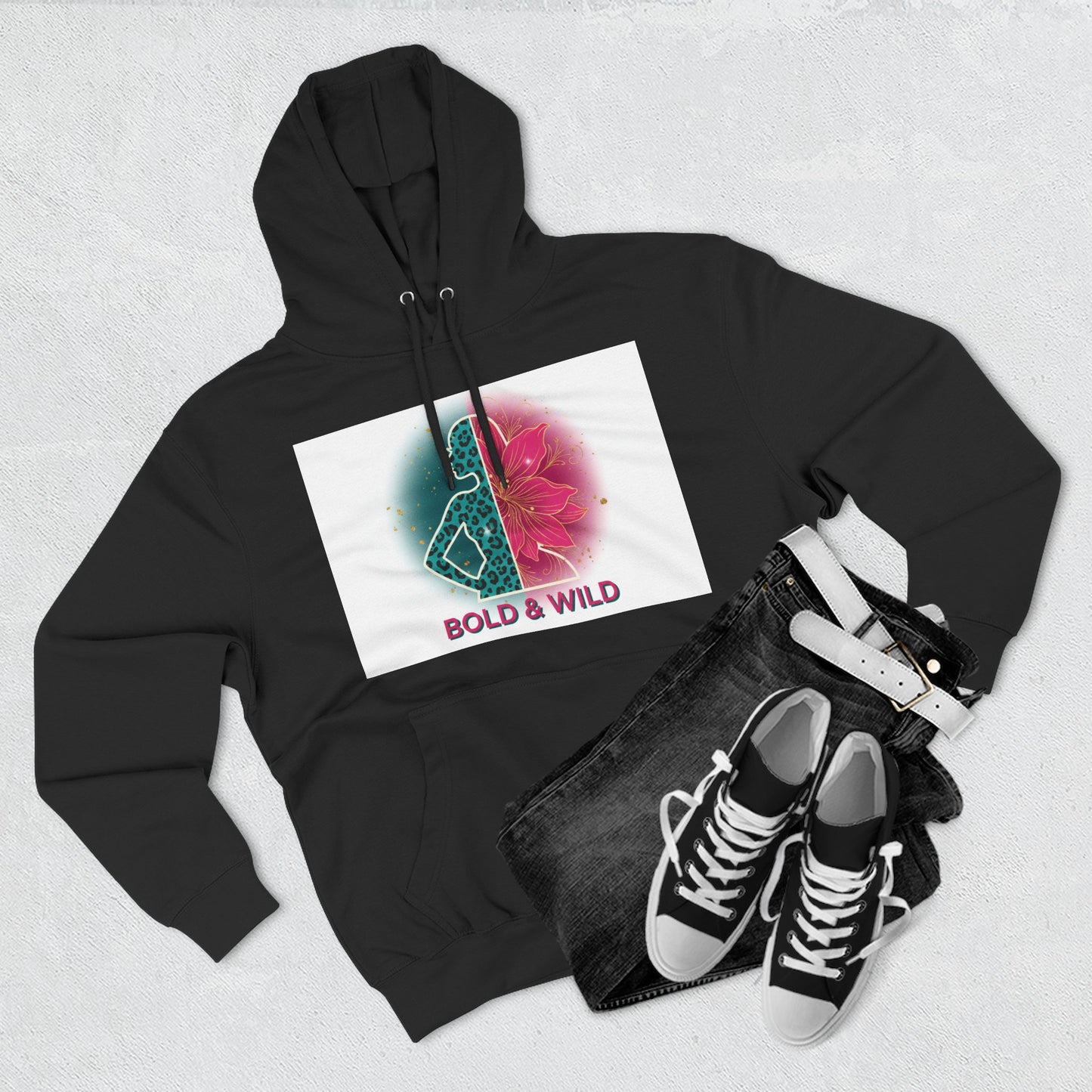 Bold & Wild Floral Hoodie — Women's Bold & Wild Graphic Fleece Hoodie
