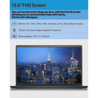 Dell Inspiron 15.6" Business Laptop,Intel Core i3-1215U,32GB RAM,2TB SSD,‎Intel UHD Graphics,Black