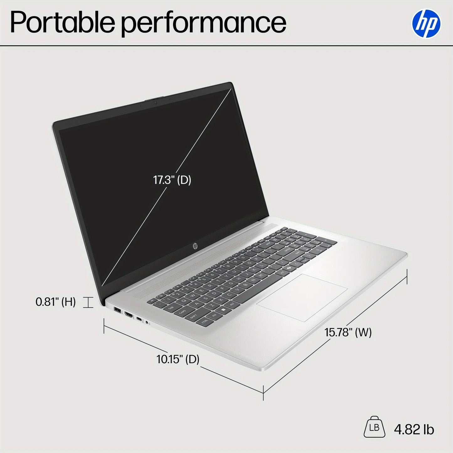 HP 17 Business Laptop,17.3" HD Touchscreen,AMD Ryzen 5 7430U,64GB ‎DDR4 RAM,4TB SSD,AMD Radeon Graphics,Wi-Fi 6,Windows 11 Home
