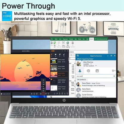 HP 2024 Business Laptop, 15.6" Touchscreen Laptop, Intel Core i3-1215U, Up To 64GB RAM Up to 2TB SSD, Intel UHD Graphics, Silver