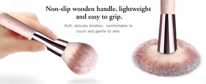 BESTOPE PRO Makeup Brushes with Case, 20PCs Travel Makeup Brush Set, Foundation Concealer Blush Eyeshadow Brush Set Contour