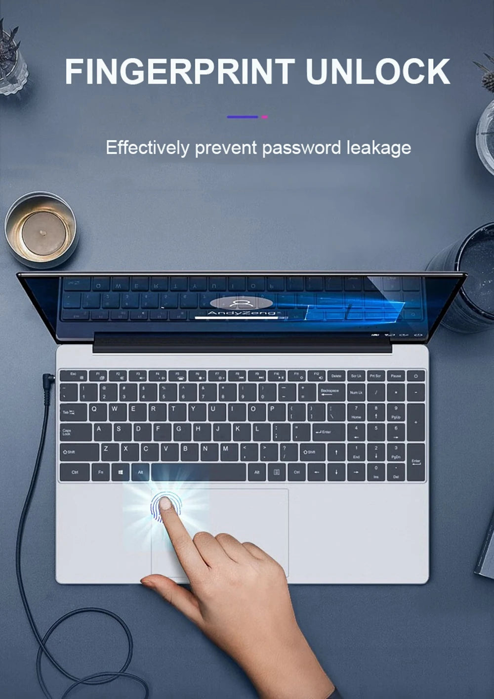 15.6" Intel Core i7 8500Y Laptop Computer PC 16GB DDR4 1TB SSD i7 Laptops Windows 11 Pro Office Fingerprint Unlock Notebook PC