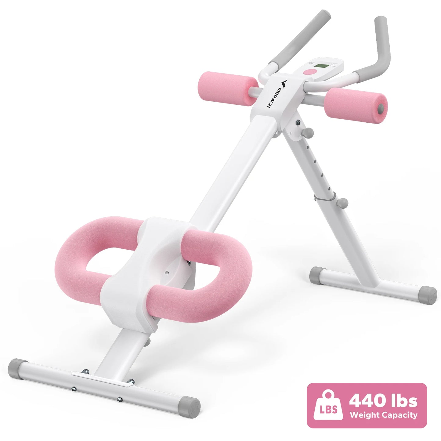 MERACH Ab Machine Adjustable Trainer Workout Foldable Knee Protection Abdominal Exercise Machine Core Ab Exercise System Trainer