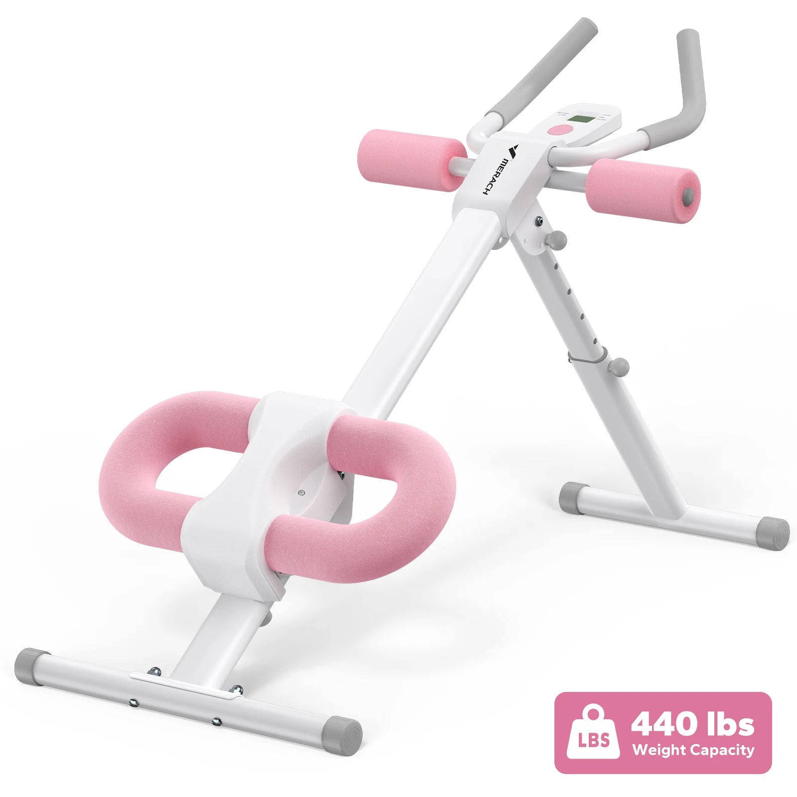 MERACH Ab Machine Adjustable Trainer Workout Foldable Knee Protection Abdominal Exercise Machine Core Ab Exercise System Trainer
