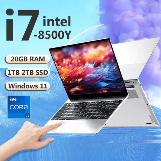 15.6" Intel Core i7 8500Y Laptop Computer PC 16GB DDR4 1TB SSD i7 Laptops Windows 11 Pro Office Fingerprint Unlock Notebook PC