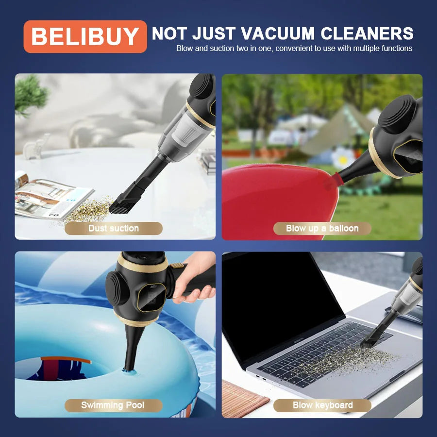 ABS Vacuum Cleaner Home Appliance Car Vacuum Cleaner Wireless Handheld 2in 1 Portable 15000PA Strong Suction Cleaner Vacuum - Merit Sell