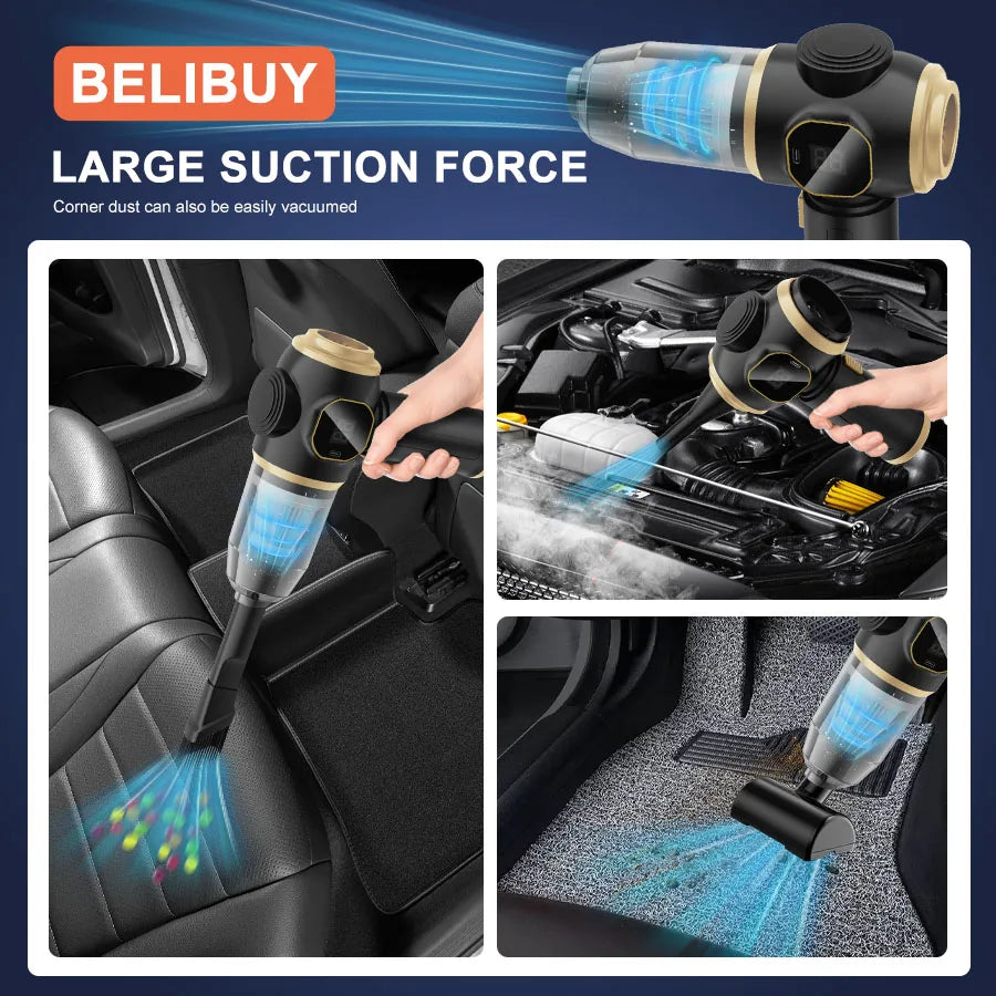 ABS Vacuum Cleaner Home Appliance Car Vacuum Cleaner Wireless Handheld 2in 1 Portable 15000PA Strong Suction Cleaner Vacuum - Merit Sell