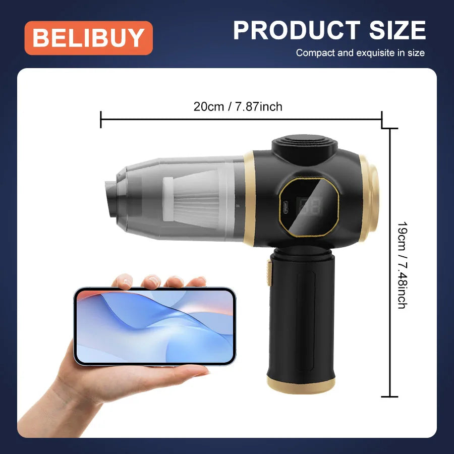 ABS Vacuum Cleaner Home Appliance Car Vacuum Cleaner Wireless Handheld 2in 1 Portable 15000PA Strong Suction Cleaner Vacuum - Merit Sell
