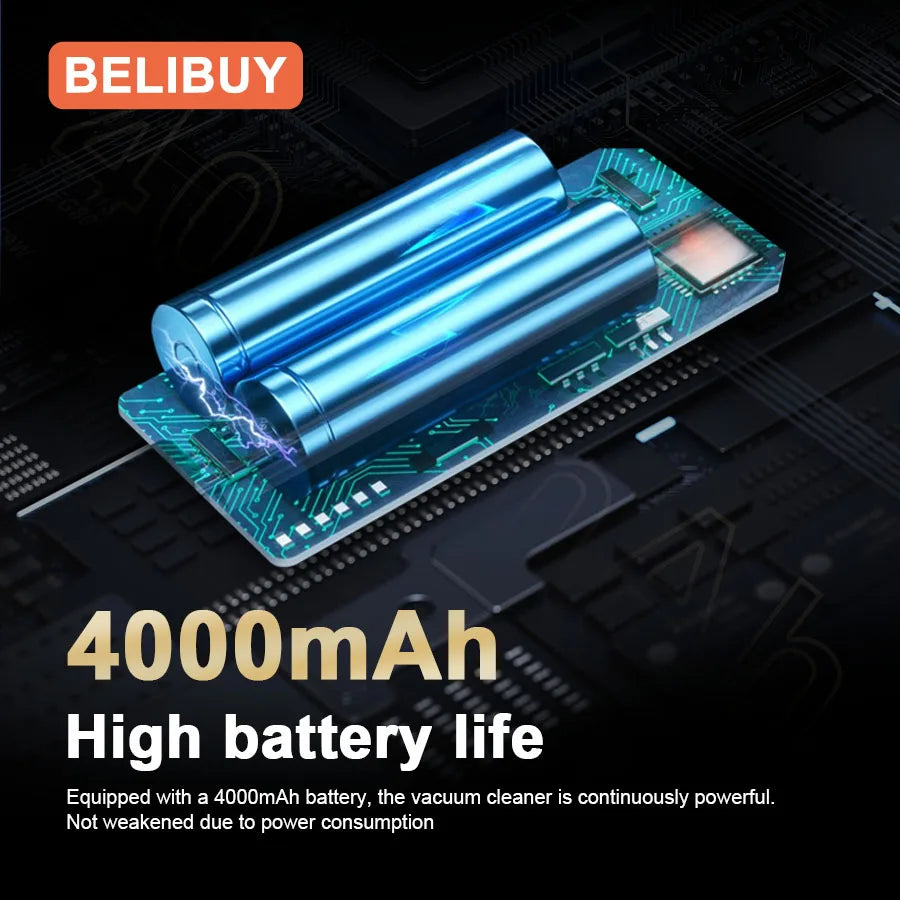 ABS Vacuum Cleaner Home Appliance Car Vacuum Cleaner Wireless Handheld 2in 1 Portable 15000PA Strong Suction Cleaner Vacuum - Merit Sell