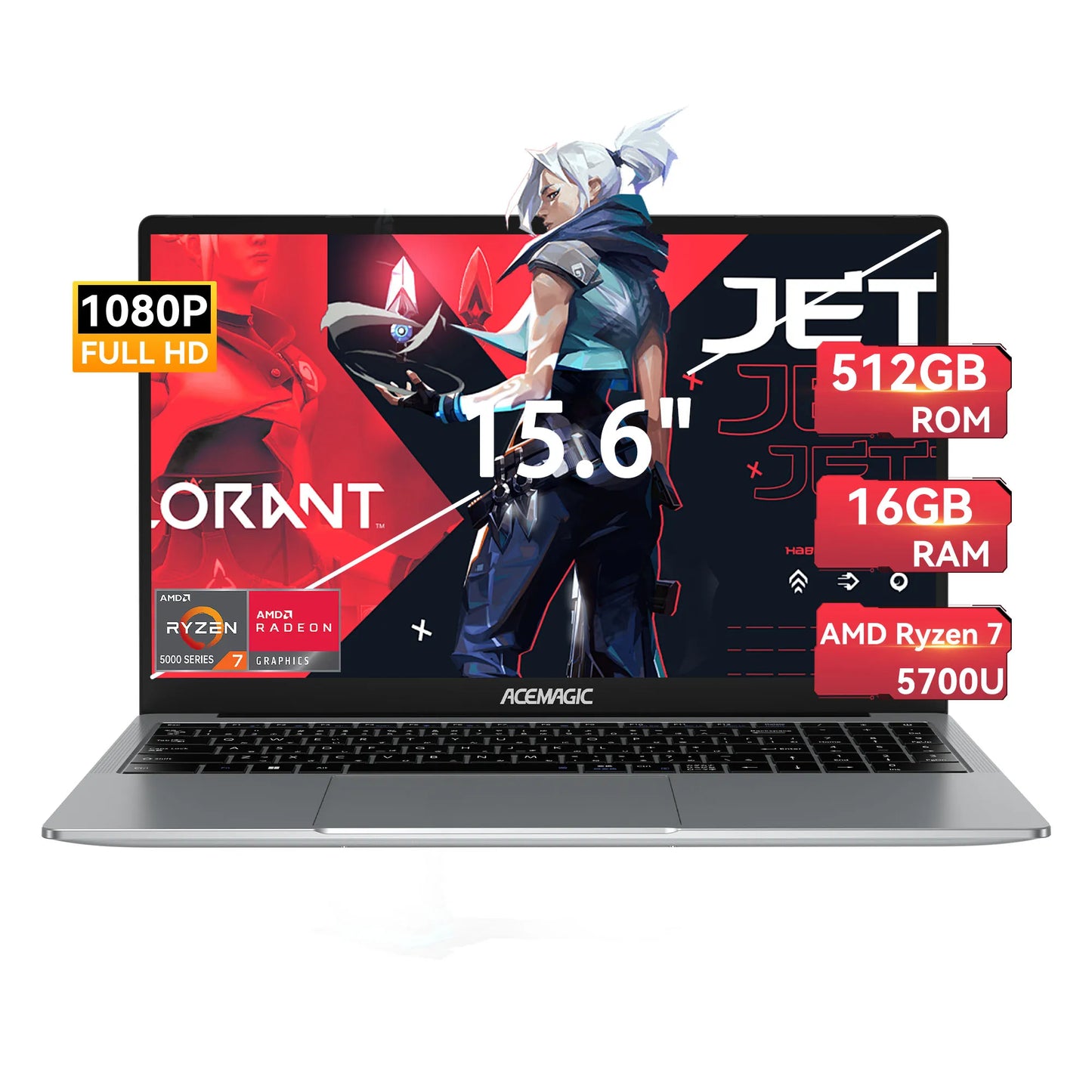 ACEMAGIC LX15Pro Laptop AMD Ryzen 7 5700U Radeon RX Vega 8 Graphics 15.6“FHD Display 16GB RAM 512GB NVMe SSD Laptop Computer - Merit Sell