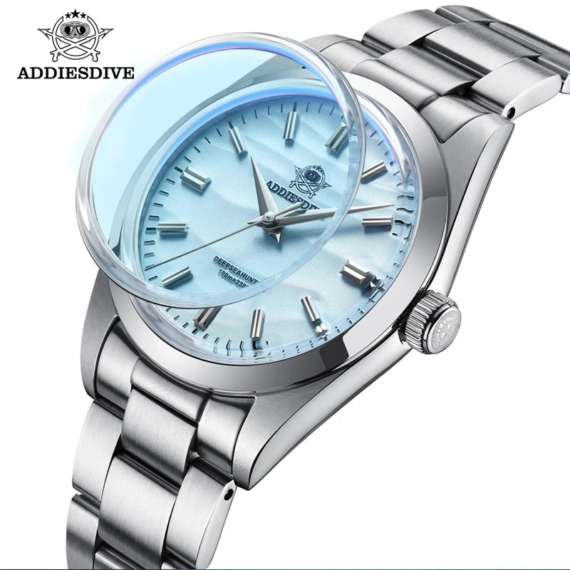ADDIESDIVE 36mm AD2030 Men's Watch Desert Dial 316L Stainless Steel Reloj Hombre 100m Waterproof Quartz Watches - Merit Sell