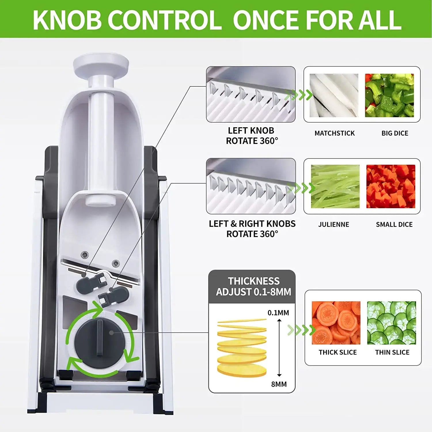 5-in-1 Manual Vegetable Cutter | Kitchen Must-Have