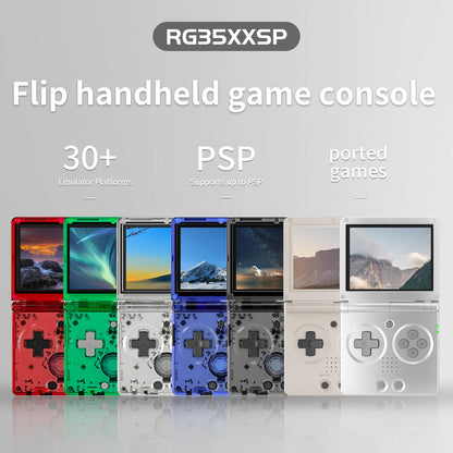 ANBERNIC RG35XXSP Flip Retro Handheld Game Console Linux 64bit WiFi Bluetooth Retro Video Gaming Console Online Play HDMI-TV Out - Merit Sell