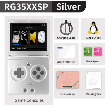 ANBERNIC RG35XXSP Flip Retro Handheld Game Console Linux 64bit WiFi Bluetooth Retro Video Gaming Console Online Play HDMI-TV Out - Merit Sell