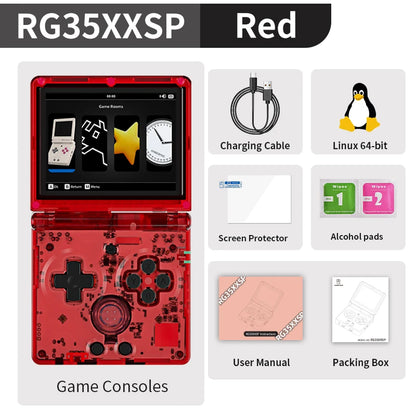 ANBERNIC RG35XXSP Flip Retro Handheld Game Console Linux 64bit WiFi Bluetooth Retro Video Gaming Console Online Play HDMI-TV Out - Merit Sell