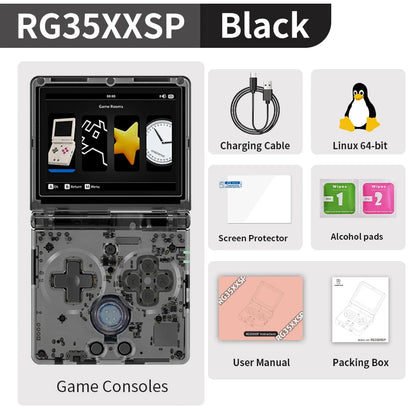 ANBERNIC RG35XXSP Flip Retro Handheld Game Console Linux 64bit WiFi Bluetooth Retro Video Gaming Console Online Play HDMI-TV Out - Merit Sell