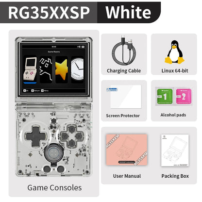 ANBERNIC RG35XXSP Flip Retro Handheld Game Console Linux 64bit WiFi Bluetooth Retro Video Gaming Console Online Play HDMI-TV Out - Merit Sell