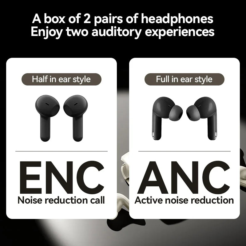 ANC Office 5.4 Earphones H12 Pro TWS Wireless Earbuds LED Display Sports Headphones Waterproof Gaming Headset With Mic - Merit Sell