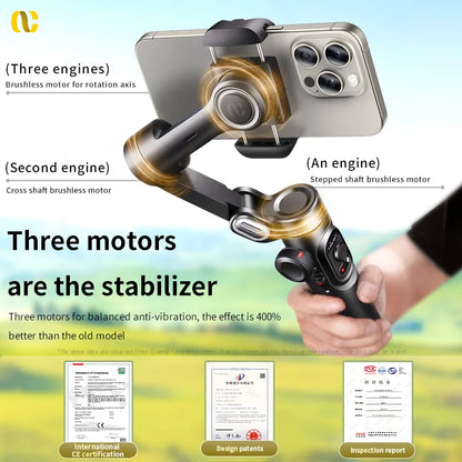 AOCHUAN Smart XE 3-Axis Handheld Gimbal Stabilizer for Smartphone iPhone Android Face Tracking Tiktok Vlog Live Streaming - Merit Sell