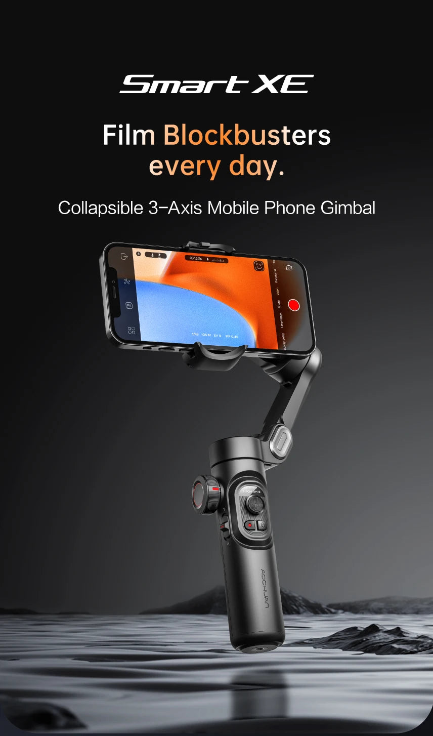 AOCHUAN Smart XE 3-Axis Handheld Gimbal Stabilizer for Smartphone iPhone Android Face Tracking Tiktok Vlog Live Streaming - Merit Sell