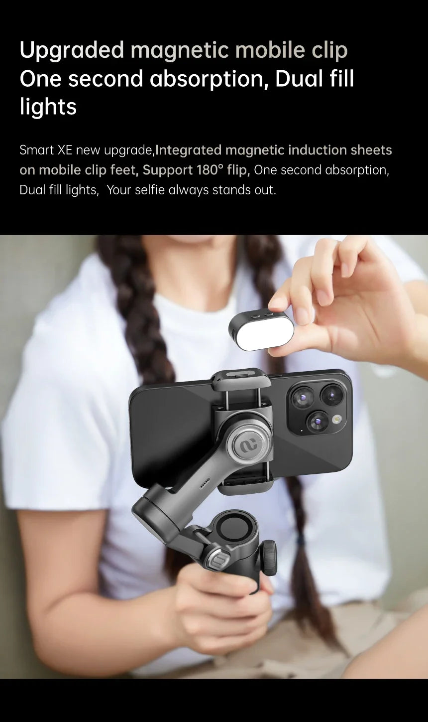 AOCHUAN Smart XE 3-Axis Handheld Gimbal Stabilizer for Smartphone iPhone Android Face Tracking Tiktok Vlog Live Streaming - Merit Sell