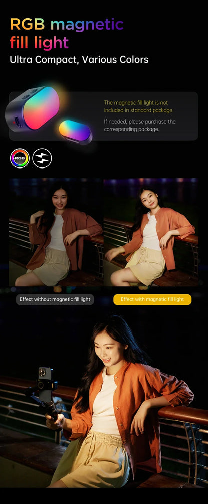 AOCHUAN Smart XE 3-Axis Handheld Gimbal Stabilizer for Smartphone iPhone Android Face Tracking Tiktok Vlog Live Streaming - Merit Sell