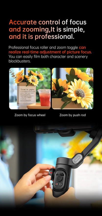 AOCHUAN Smart XE 3-Axis Handheld Gimbal Stabilizer for Smartphone iPhone Android Face Tracking Tiktok Vlog Live Streaming - Merit Sell