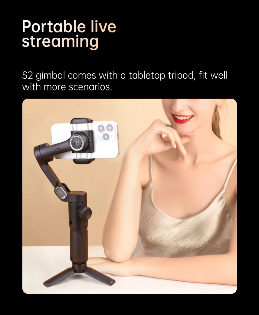 AOCHUAN Smart XE 3-Axis Handheld Gimbal Stabilizer for Smartphone iPhone Android Face Tracking Tiktok Vlog Live Streaming - Merit Sell