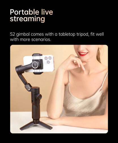 AOCHUAN Smart XE 3-Axis Handheld Gimbal Stabilizer for Smartphone iPhone Android Face Tracking Tiktok Vlog Live Streaming - Merit Sell